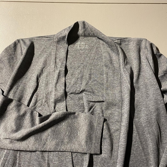 Eddie Bauer Gray Open Front Cardigan Sweater Women's Medium M Casual Neutral EUC - Picture 3 of 5